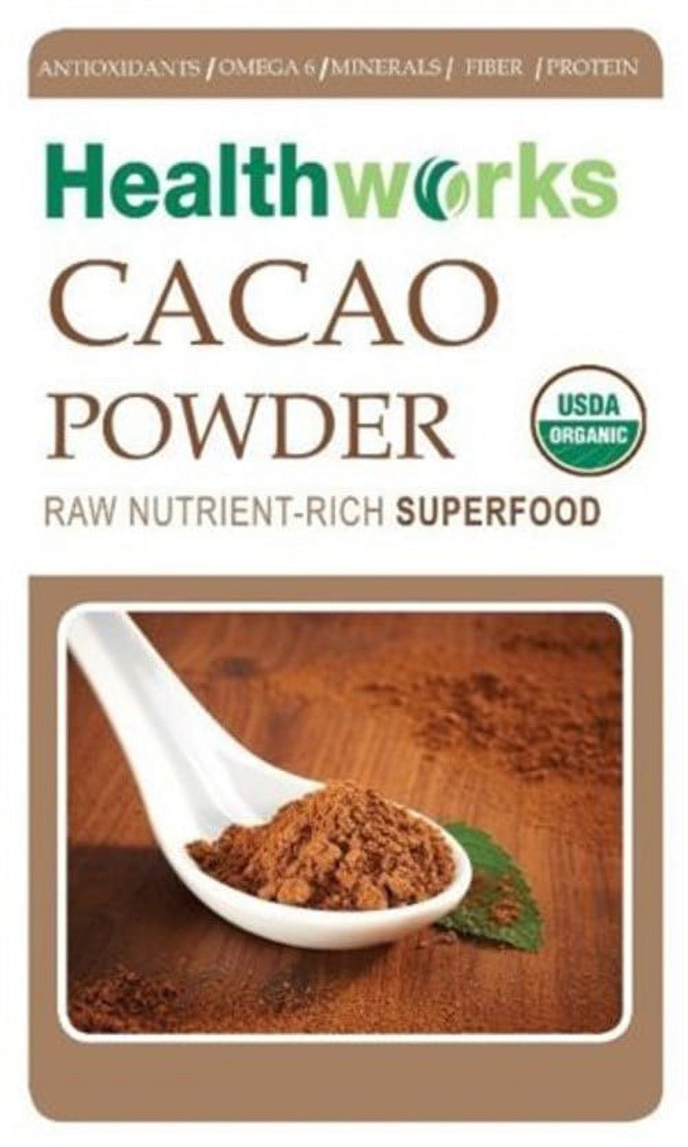 Healthworks Raw Certified Organic Cacao Powder 1 lb (16 oz