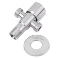 thumbnail image 4 of LHCER Faucet Angle Valve, /2" Stainless Steel Bathroom Kitchen Faucet Angle Valve Water Stop Valve 1 Inlet 2 Outlet, 4 of 8