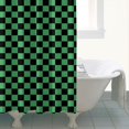 thumbnail image 4 of Green and Black Checkerboard Pattern Shower Curtain 72"x72" ,Bathroom Decorative Shower Curtains Set with 12 Hooks,Modern Waterproof Washable Shower Curtain, 4 of 6