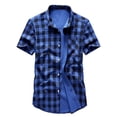 thumbnail image 2 of WREESH Men's Plaid Shirt Jacket - Lightweight Open Front Design with Utility Pockets, Versatile Layering for Spring/Fall, 2 of 4