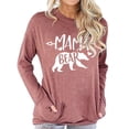 thumbnail image 1 of Camiseta de manga larga de color marrón rojizo suave para mujer para uso diario, fiestas y citas, talla M Sudadera con cuello redondo y estampado de oso, 1 of 5