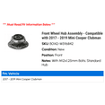 thumbnail image 2 of Front Wheel Hub Assembly - Compatible with 2017 - 2019 Mini Cooper Clubman 2018, 2 of 2