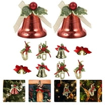 WHAMVOX 10 Pcs Christmas Decorations Ornament Bells Large Garlands Xmas Ornaments