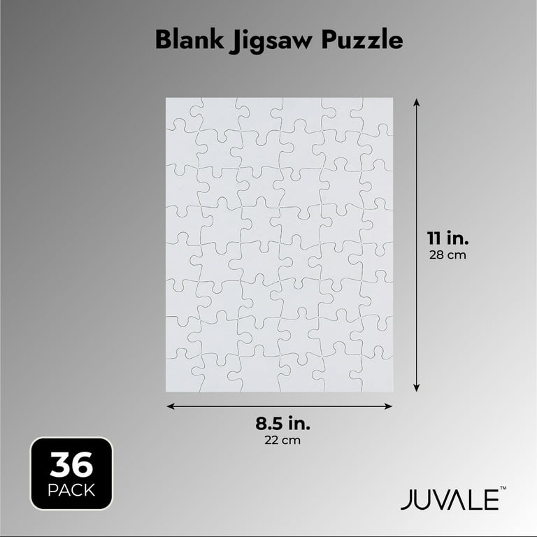 36 Blank Puzzles to Draw On, 8.5 x 11 Inch, White Jigsaw Puzzle Pieces to  Create DIY, Arts and Crafts Projects (48 Pieces Each)