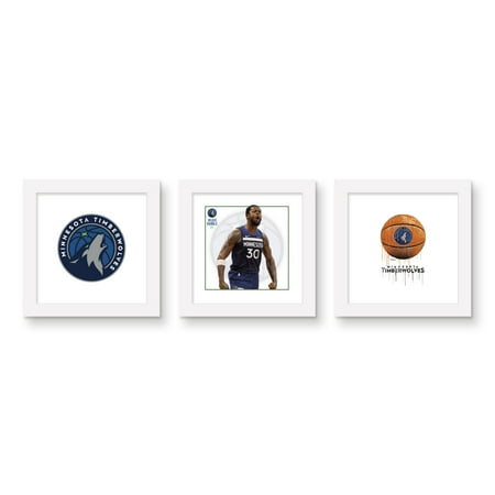 Gallery Pops® NBA Minnesota Timberwolves – Julius Randle 25 Wall Art Bundle (3-Pack) White Framed Version 12 x 12
