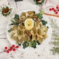 thumbnail image 2 of Kyusrd Christmas Wreath Xmas Garland Decorations!Needle Candlestick Wreath For Christmas Table Decoration Artificial Leaves Candle Ring Candlestick Garland Home Decor, 2 of 6