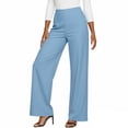 thumbnail image 5 of Women's Straight Leg Yoga Pants, High Waisted Stretchy Versatile Summer Business Casual Trousers with Pockets, 5 of 6