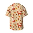 thumbnail image 2 of Fotbe Cute Foxes print Short Sleeve Button Down Shirts for Men Casual Summer Beach Wrinkle Free Shirt-Small, 2 of 7