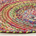 thumbnail image 3 of Indian Handwoven Braided Multi Color Cotton with Natural Jute Round Rugs , Floor Decor Rugs Size 8 x 8 Feet Round ( 240 cm x 240 cm), 3 of 3