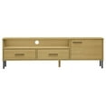 thumbnail image 2 of vidaXL TV Cabinet with Metal Legs Brown Solid Wood Pine OSLO, 2 of 5