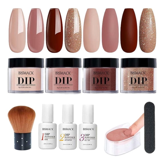 Professional Nail Art Powder Kit with 12 Glitter Colors for DIY Salon Manicures at Home