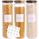 thumbnail image 1 of Juego de frascos de vidrio para despensa con tapa de acacia de 50 oz, 1 of 7