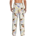thumbnail image 7 of Salouo Floral Puppy Print Pajama Pants for Men, Lounge Pants Elastic Waistband Casual Men's sleepwear Loungewear Sleep Pajama Pant -X-Large, 7 of 7