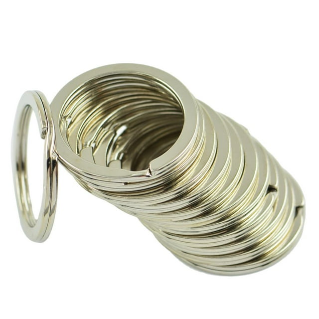 12 Piezas Fuertes Anillos partidos 28 Mm Llavero de Aro de Níquel de de Metal