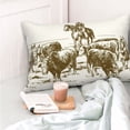 thumbnail image 4 of KLL Cattle Drive By Two Cowboys Pillow Covers Envelope Closure,Super Soft and Cozy Fuzzy Fleece Pillow Case Cover 14"x20", 4 of 5