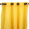 Jordan Manufacturing 54" x 84" Dandelion Yellow Solid Grommet Semi-sheer Outdoor Curtain Panel