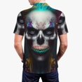 thumbnail image 6 of Salouo Modern Abstract Colorful Skull C for Men's Short Sleeve Polo Shirts,Polo Shirts for Men Performance Short Sleeve Golf Shirt Athletic Casual Collared T-Shirt-Large, 6 of 8