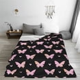 thumbnail image 5 of Honeii Gradient Butterfly Print Fleece Blanket - Throw Blanket for Bed, Sofa, Couch, Camping, and Travel , Microplush Ultra Soft Warm Blanket-80"x60", 5 of 7
