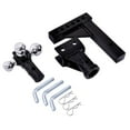 thumbnail image 4 of Gymax Triple Ball Swivel Adjustable Drop Turn Trailer Tow Hitch Mount For 2'' Receiver, 4 of 7