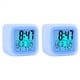 thumbnail image 1 of 2X Reloj Despertador Digital de Viaje para Dormitorio, Niño Y Niña, Pequeños Relojes de Noche de Escritorio, Luz LED con Hora / Fecha de Visualización con Repetición, 1 of 5