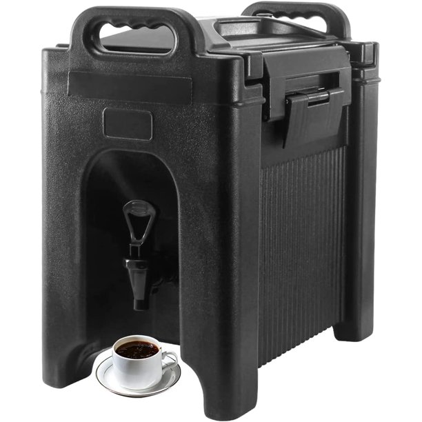 TECSPACE Insulated Beverage Dispenser, 5 Gal Plastic Hot and Cold