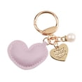 thumbnail image 1 of Kkkded Key Chain Pearl - Decorated Key Chain - Faux Leather, Heart Pendant, for Backpacks, 1 of 7