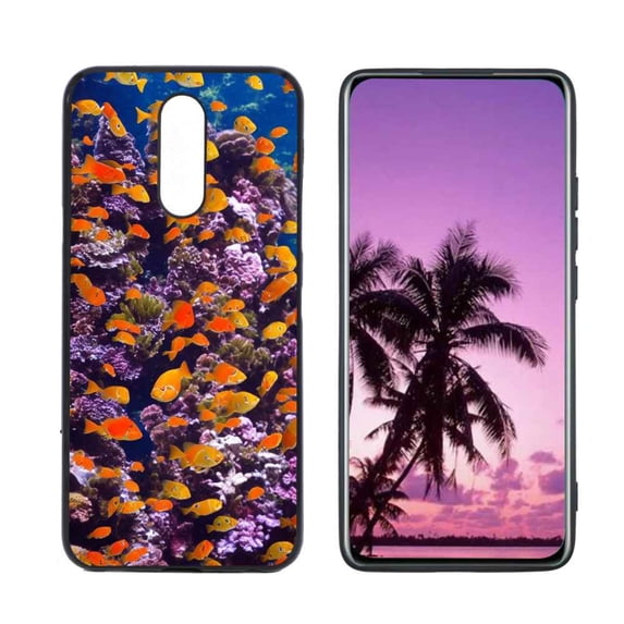 Fishes-227 Phone Case, Degined for LG K12 Plus Case Men Women, Flexible Silicone Shockproof Case for LG K12 Plus