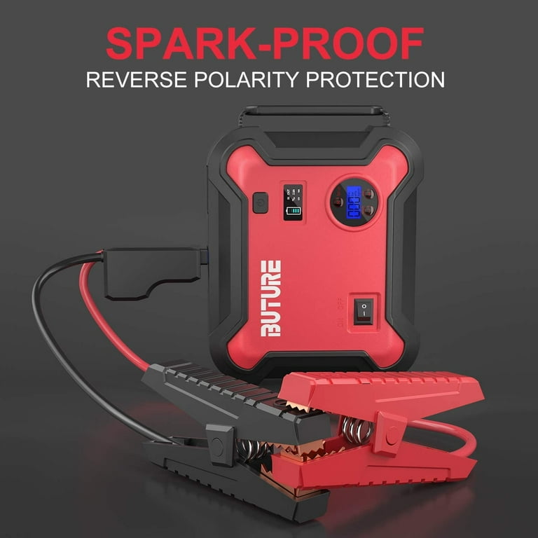 アクセサリー BUTURE Jump Starter with Air Compressor BUTURE Portable Car Jump Starter, 150PSI 3000A 24800mAh