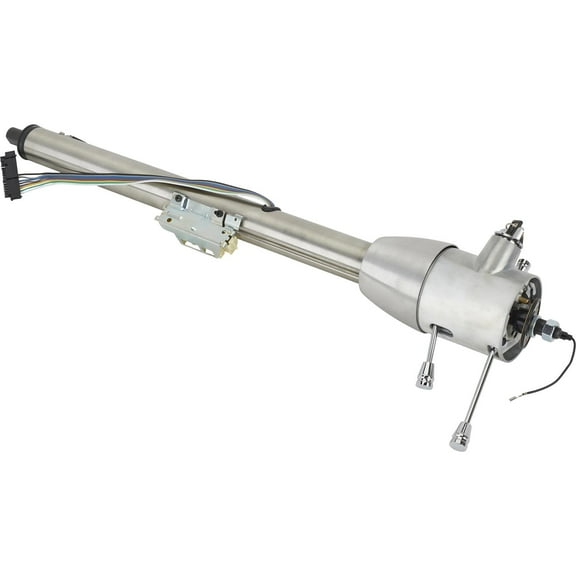 Universal GM Tilt Steering Column, 32" Raw with Column Shift & Backlit Indicator for 3/4-Speed Transmissions, 5-Position Tilt, Self-Canceling Turn Signal, 2-inch OD Housing