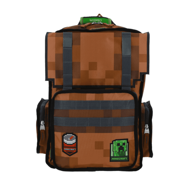 Mochila Escolar Grande Chenson Minecraft Pexel MC66284-B
