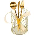 thumbnail image 1 of Porte-ustensiles en Fil Métallique Doré Moderne pour Cuisine, 1 of 5