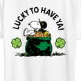 thumbnail image 3 of Peanuts - Lucky To Have Ya  - Women's Short Sleeve Graphic T-Shirt, 3 of 6