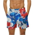 thumbnail image 2 of guisaled Mens Swim Trunks With Liner American Flag Swimming Trunks for Men Quick Dry Elastic Waisted Swim Shorts Lightweight Vacation Holiday Board Shorts, 2 of 6