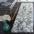 thumbnail image 2 of SAFAVIEH Horizon Milica Abstract Shag Runner Rug, Ivory/Green, 2' x 8', 2 of 8