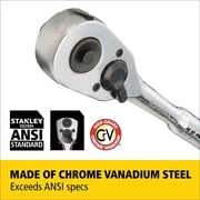 STANLEY 40-Piece Mechanics Tool Set, Chrome | STMT71648