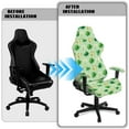 thumbnail image 5 of Xoenoiee Green Shamrock Daisy Horseshoe Pattern Waterproof Gaming Chair Slipcovers Full Set with Armrest Protectors, Non-Slip Fit for Ergonomic Rotating Computer Gamer Chairs St. Patrick's Day Decor, 5 of 7