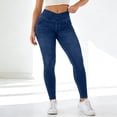 thumbnail image 3 of Jeggings for Women 2026 Trendy Washed Blue High Waisted Stretchy Denim Pants Slim Fit Tight Leggings Workout Yoga Pants, 3 of 6