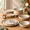 Oatmeal Linen-Service for 4, variant on Oatmeal Linen Stoneware Dinnerware Set, Service for 8, 24 Piece Rustic Tableware