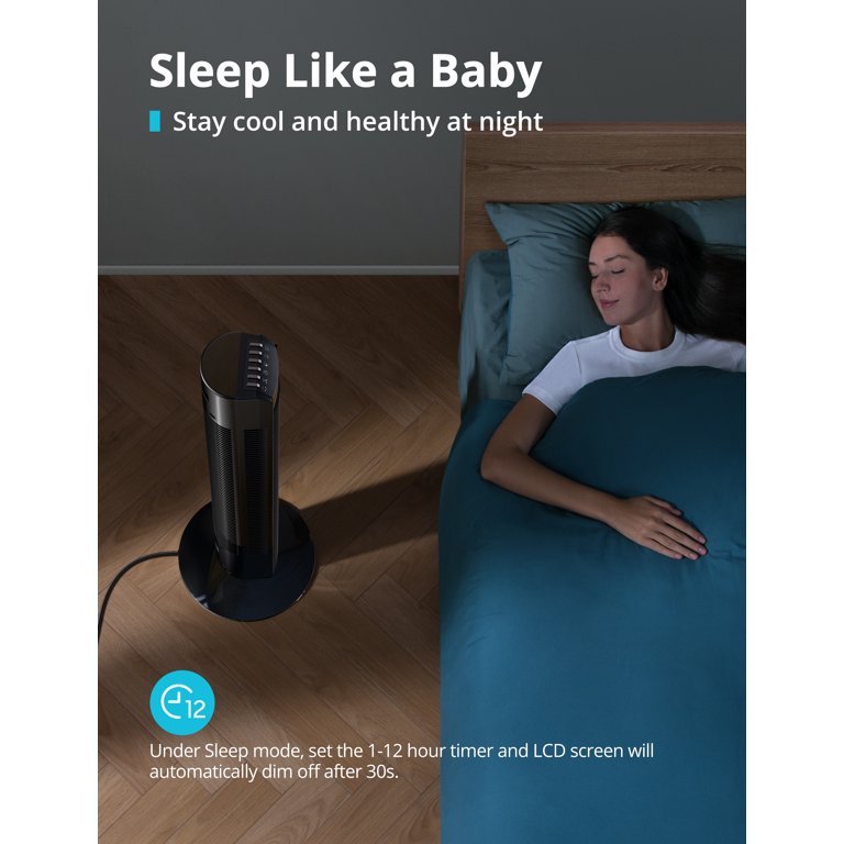Tower Fan, 44 Cooling Fan with Remote, Powerful Fan with 3 Modes and 3  Speeds, 12-Hour Timer,Large LED Display, Portable Bladeless Tower Fan for  Bedroom, Living Room, Home Office - Walmart.com