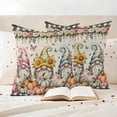 thumbnail image 3 of Gnomes Pumpkins Fall Outdoor Waterproof Pillow Covers, Orange Pink Thanksgiving Floral Rustic Decorative Square Throw Pillowcase Sofa Cushion Sham for Patio/Couch/Chair, 24"x24" 2 Pack, 3 of 8
