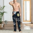 thumbnail image 4 of Salouo Space Print Pajama Pants for Men, Lounge Pants Elastic Waistband Casual Men's sleepwear Loungewear Sleep Pajama Pant -X-Large, 4 of 7