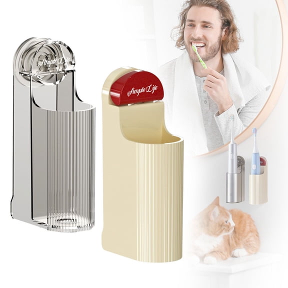 One Piece Electric Toothbrush Holder Clearance! Suction Cup Toothbrush Holder Wall Mounted Tooth Brushing Holder for Bathroom Tooth Brushing Stand Wall Mounted Multifunctional Non Drill