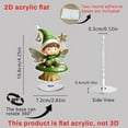 thumbnail image 3 of Wdhugt Acrylic 2D Pattern Ornament That Can Rotate 360 Degrees For Home Decor With Green Elf Design Made From Durable Acrylic Material Rotatable Standing Card Ornament For Desk Or Shelf, 3 of 9