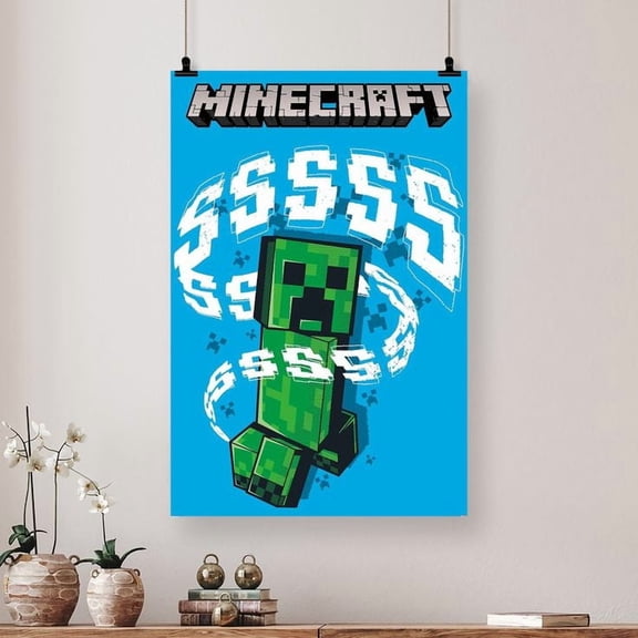 Movie Poster Minecraft - Creeper SSS Wall Poster Size 8x12 - Kiloa