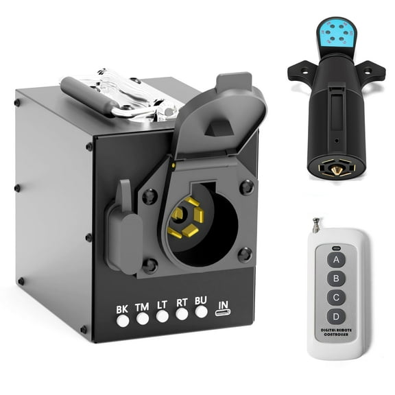 Portable Trailer Light Tester Box with 12V 10Ah Battery, Wireless Remote Control Operation