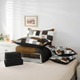 thumbnail image 4 of Erosebridal Geometry Lines Bedding Queen Size,Patchwork Rectangle Comforter Sets with Sheets,Stripe Bedroom Decor,Reversible,Lightweight,7 Pieces, 4 of 5