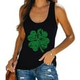 thumbnail image 2 of ZyeKqe Womens St.Patrick's Day Tank Tops Sleeveless Scoop Neck Summer Tops Clover Print Casual Loose T Shirts, 2 of 5