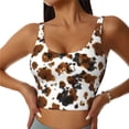 thumbnail image 1 of Balery Cow Tie Dye Sujetadores deportivos con espalda cruzada para mujer, acolchados, sin costuras, de alto impacto, ideales para yoga, gimnasio, entrenamiento y fitness.-Large, 1 of 8