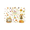 thumbnail image 2 of geerera 4pcs Fall Harvest Window Clings, Autumn Leaves & Pumpkin Wall Decals Set, Removable Vinyl Stickers for Glass, Mirror & Thanksgiving Home Decor, 2 of 6