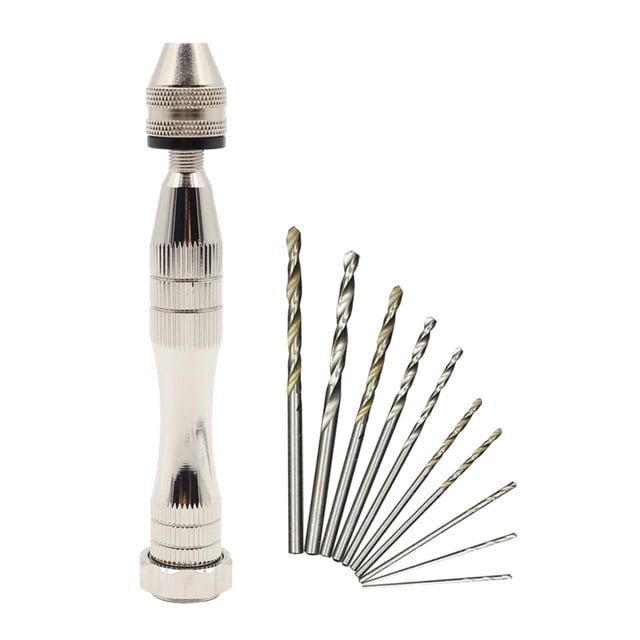 Pin Vise Brocas manuales Taladro manual Herramienta rotativa para Plata kusrkot Brocas de tornillo de banco
